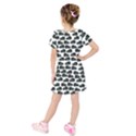 Black cat Kids  Short Sleeve Velvet Dress View2