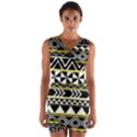 Black bohemian Wrap Front Bodycon Dress View1