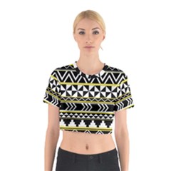 Black Bohemian Cotton Crop Top by Brittlevirginclothing