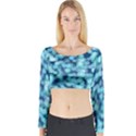 Blue light  Long Sleeve Crop Top View1