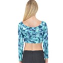 Blue light  Long Sleeve Crop Top View2