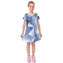 Paint in water Kids  Short Sleeve Velvet Dress View1