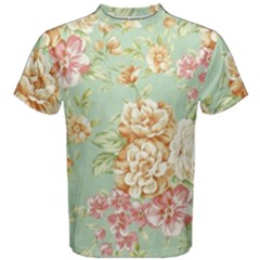 Vintage Pastel Flowers Men s Cotton Tee by Brittlevirginclothing