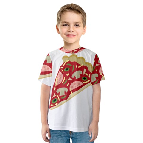 Pizza Slice Kids  Sport Mesh Tee by Valentinaart