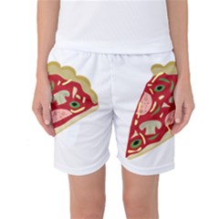 Pizza Slice Women s Basketball Shorts by Valentinaart