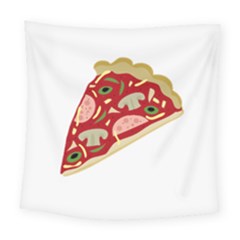 Pizza Slice Square Tapestry (large) by Valentinaart