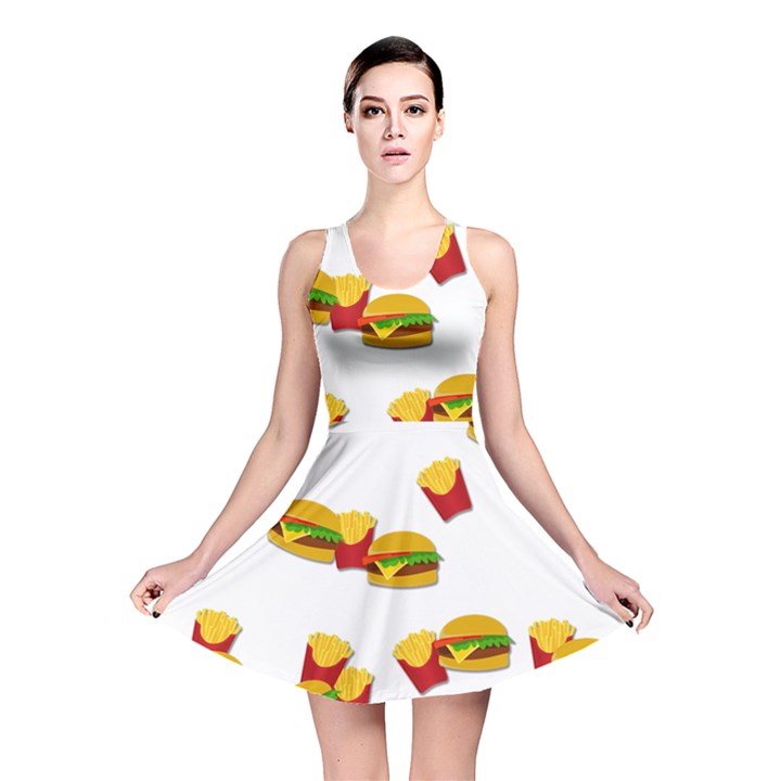 Hamburgers and french fries  Reversible Skater Dress