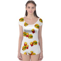 Hamburgers And French Fries  Boyleg Leotard  by Valentinaart