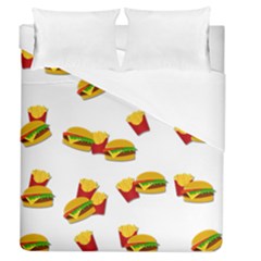 Hamburgers And French Fries  Duvet Cover (queen Size) by Valentinaart