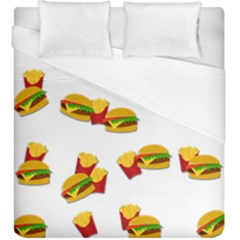 Hamburgers And French Fries  Duvet Cover (king Size) by Valentinaart