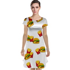 Hamburgers And French Fries  Cap Sleeve Nightdress by Valentinaart