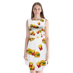 Hamburgers And French Fries  Sleeveless Chiffon Dress   by Valentinaart