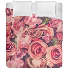 Beautiful Pink Roses Duvet Cover Double Side (california King Size) by Brittlevirginclothing