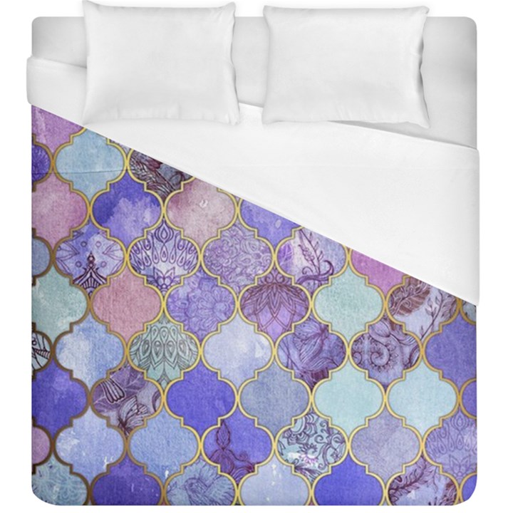 Blue moroccan mosaic Duvet Cover (King Size)