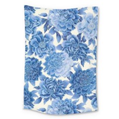 Blue Flower Large Tapestry by Brittlevirginclothing