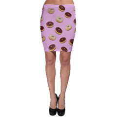 Donuts Pattern - Pink Bodycon Skirt by Valentinaart