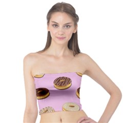 Donuts Pattern - Pink Tube Top by Valentinaart