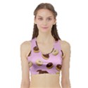 Donuts pattern - pink Sports Bra with Border View1