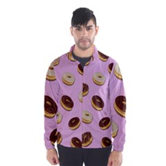 Donuts Pattern - Pink Wind Breaker (men)