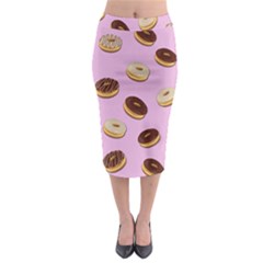 Donuts Pattern - Pink Midi Pencil Skirt by Valentinaart