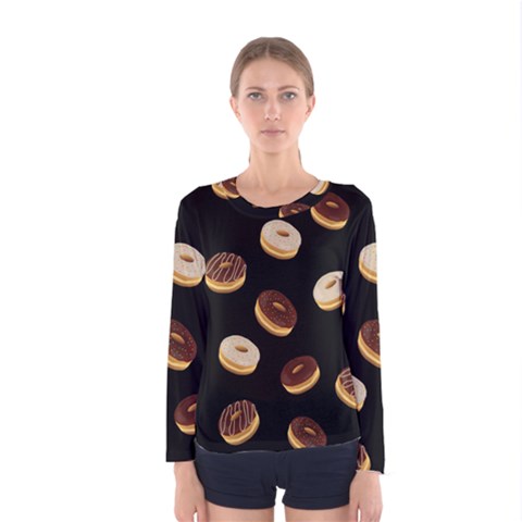 Donuts Women s Long Sleeve Tee by Valentinaart