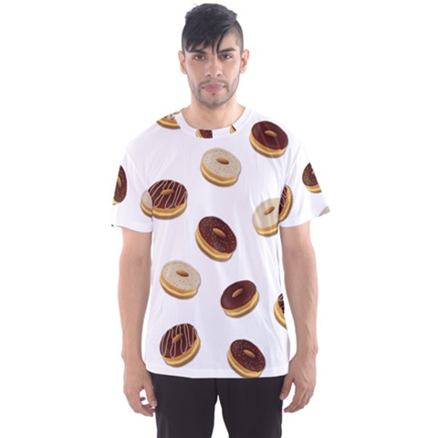 Donuts Pattern Men s Sport Mesh Tee by Valentinaart