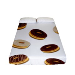 Donuts Pattern Fitted Sheet (full/ Double Size) by Valentinaart