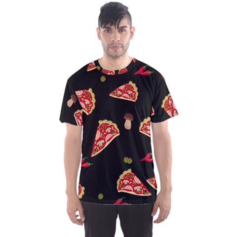 Pizza Slice Patter Men s Sport Mesh Tee by Valentinaart