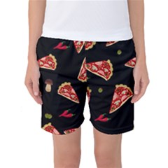 Pizza Slice Patter Women s Basketball Shorts by Valentinaart