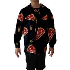 Pizza Slice Patter Hooded Wind Breaker (kids) by Valentinaart