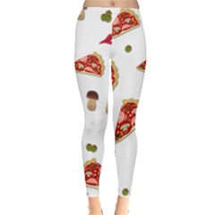 Pizza Pattern Leggings  by Valentinaart