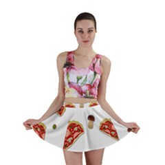 Pizza Pattern Mini Skirt by Valentinaart