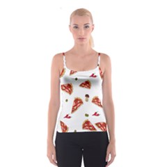 Pizza Pattern Spaghetti Strap Top by Valentinaart