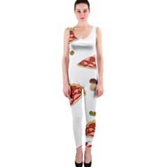 Pizza Pattern Onepiece Catsuit by Valentinaart