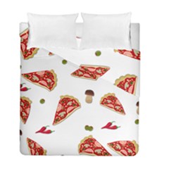 Pizza Pattern Duvet Cover Double Side (full/ Double Size) by Valentinaart