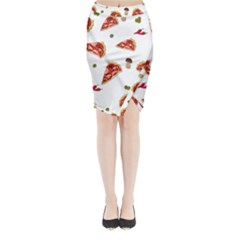 Pizza Pattern Midi Wrap Pencil Skirt by Valentinaart