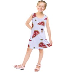 Pizza Pattern Kids  Tunic Dress by Valentinaart