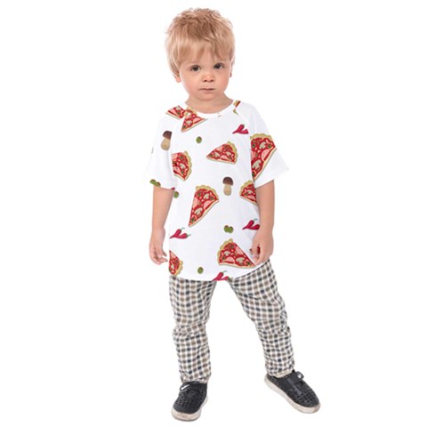 Pizza Pattern Kids  Raglan Tee by Valentinaart