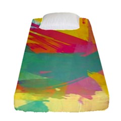 Paint Brush Fitted Sheet (single Size) by Brittlevirginclothing