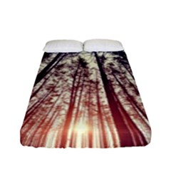 Up View Forest Fitted Sheet (full/ Double Size) by Brittlevirginclothing