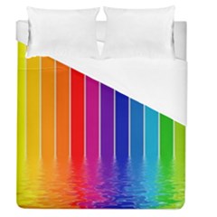 Faded Rainbow  Duvet Cover (queen Size) by Brittlevirginclothing