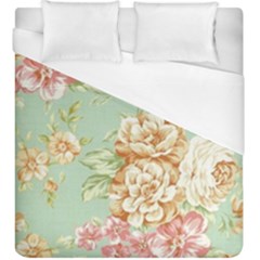 Vintage Pastel Flower Duvet Cover (king Size) by Brittlevirginclothing