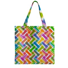 Abstract Pattern Colorful Wallpaper Zipper Grocery Tote Bag