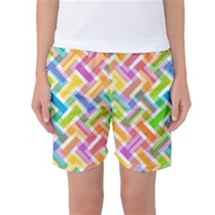 Abstract Pattern Colorful Wallpaper Women s Basketball Shorts