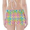 Abstract Pattern Colorful Wallpaper Boyleg Bikini Wrap Bottoms View2