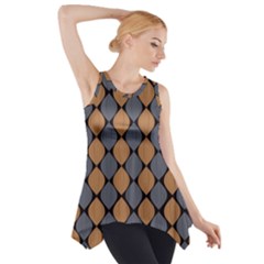 Abstract Seamless Pattern Side Drop Tank Tunic