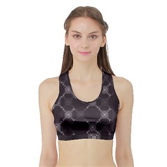 Abstract Seamless Pattern Sports Bra With Border