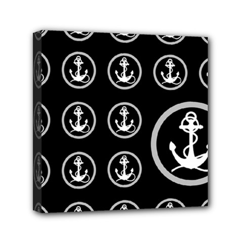 Anchor Pattern Mini Canvas 6  X 6  by Amaryn4rt