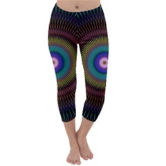 Artskop Kaleidoscope Pattern Ornamen Mantra Capri Winter Leggings  by Amaryn4rt