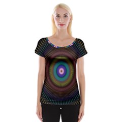 Artskop Kaleidoscope Pattern Ornamen Mantra Women s Cap Sleeve Top by Amaryn4rt